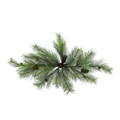 32" Artificial Northwoods Pine Centerpiece with Pinecones - Realistic Greenery for Holiday and Winter Decor-XX2151