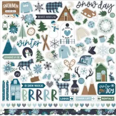 Echo Park Snowed In 12 x 12 Cardstock Element Stickers