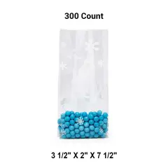 Christmas Gift Packaging Cello Bags 3 1/2&rdquo; x 2&rdquo; x 7 1/2&rdquo;