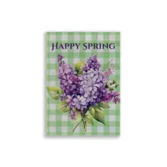 Spring Lavender Burlap Garden Flag