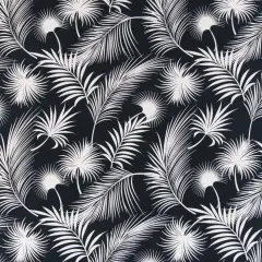 Obsidian - Black Leaves,Tropical & Botanical Upholstery Fabric 54 Inches"