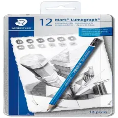 Mars Lumograph Graphite Pencils 12/Pkg-12 Pieces