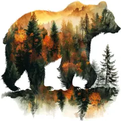 DIY Forest Bear Diamond Painting Kits for Adults