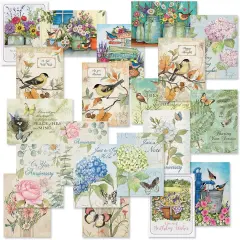 Susan Winget Studio All Occasion Value Pack With Seals - 40 Cards & Envelopes, Celebration, Get Well, Sympathy, Birthday, Holiday, & Greeting Variety, Large 5" x 7" Assortment, 20 Design Set