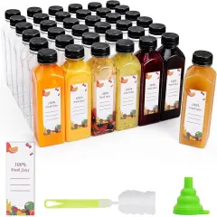 Plastic Juice Bottles 150 pcs 16 oz Empty Plastic Water Bottles with Caps