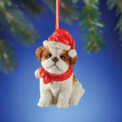 Collections Etc Santa Pups Ornament