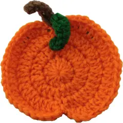 2PCS Fall Pumpkin Coaster Handmade Crochet Drink Coaster Woven Pumpkin