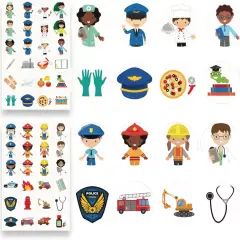 480PCS Community Helpers Stickers