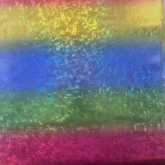 1 Yard Rainbow Shattered Glass Hologram Spandex Fabric 58/60 Inch Width