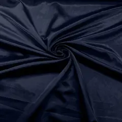 1 Yard Smooth Stretch Satin Charmeuse Fabric Wrinkle-Resistant For DIY Sewing 58-60 inches Wide Navy Blue