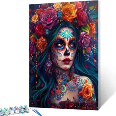 Skeleton Makeup Paint by Numbers Kits - 16''W x 20''H