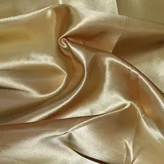 1 Yard Premium Satin Fabric Smooth Lustrous Material for Apparel, Gowns, and Event Decor 58/60" Width Champaign