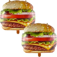 Funny Burger Party Balloons for Kids Birthday Food Themed Party Decorations Suppliers