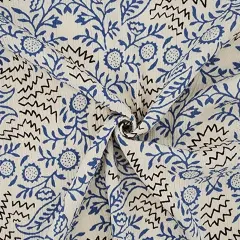 1 Yard Blue Rayon Crinkle Breathable Lightweight Apparel Material Fabric Width 50/52"