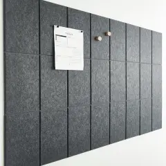 Pack of 24 - Black Felt Board Alternative - Felt Bulletin Board Tiles