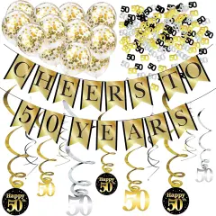50th Birthday and Anniversary Decorations Party Pack