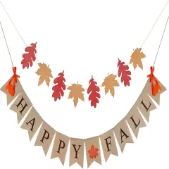 Happy Fall Burlap Banner