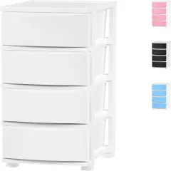 Plastic Drawer Storage Organizer, 4-Drawers