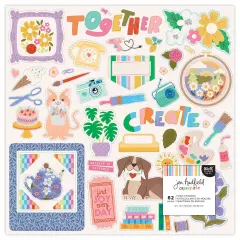 Jen Hadfield Create Joy Foam Stickers 62/Pkg-12"X12"