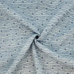 1 Yard Blue Gray Rayon Crinkle Apparel Fabric, Flowing Dress Blouse Material, 50/52" Width