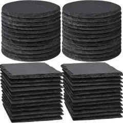 36 PCS Slate Coasters Bulk for Drinks