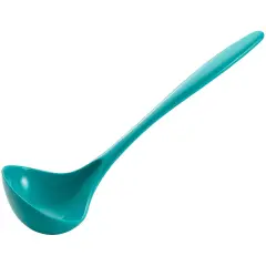 Hutzler 11-Inch Melamine Soup Ladle, BPA Free and Heat Resistant Serving Spoon Turquoise