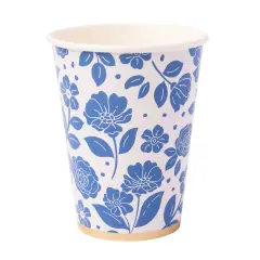 BELLE BLUE ELEGANT FLORAL CUPS
