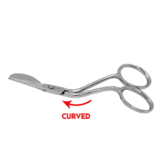 4" Mini Duckbill Applique Scissors Silver Shimmer