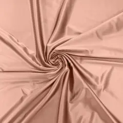 1 Yard Casino Stretch Satin Spandex Fabric Shiny for Dresses & Costumes Blush Deep