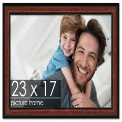 Decor Brown Picture Frame - UV Acrylic, Backing Board, Hanging Hardware Included