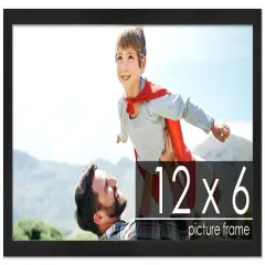 Panoramic Decor Black Picture Frame - UV Acrylic, Foam Board Backing, Hanging Hardware