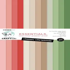 Studio Light Unicolor Essentials Paper Pad 11.8"X5.9" 24/Pkg-Nr. 221, Classic Christmas