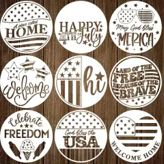 12&rdquo; Patriotic Welcome Stencils (Independence Day)