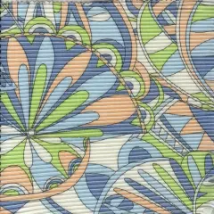 1 Yard Geometric Bodre Interlock Pleated Fabric Lightweight Soft Drape 58/59" Wide LIME MULTI