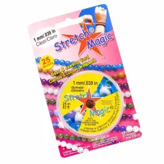 1mm Diameter Stretch Magic Bead Jewelry Elastic Cord - Clear, 25 Meters