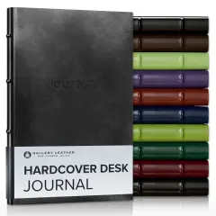 Hardcover Desk Journal by Gallery Leather - 8"x5.5" Acadia Black