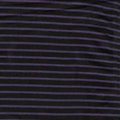 Rayon Spandex Jersey Yarn Dye Stripe Fabric 1 Yard Soft Stretch Lightweight 58/60" Wide BLACK/DK PURPLE