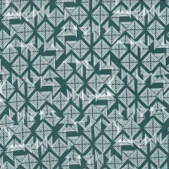 1 Yard DTY Brushed Geo Abstract Print Fabric 170 GSM Poly Spandex Blend 58/60" Width GREEN