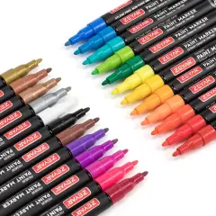 Oil-Based Paint Markers, Fine Point 24 Colors