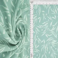 1 Yard 100% Polyester CEY Leaf Print Fabric, 58/59" Wide SAGE DUSTY