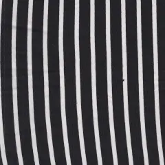 1 Yard DTY Vertical Stripe Print Knit 58/60" Wide BLACK/WHITE