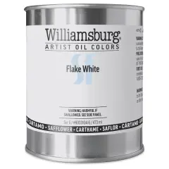 Williamsburg Handmade Safflower Oil Color - Flake White, 16 oz can