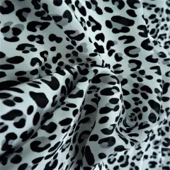 1 Yard Shiny Polyester Satin Grey Animal Print, 57/58&Prime; Wide Fabric