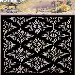 Jenine's Mindful Art Stencil 5.83"X8.27"-Celestial Flowers, Growing & Blooming