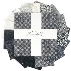 Black and White Musical 10" Square Pack (Layer Cake / 10" Charm) by Katie Pasquini Masopust for Free Spirit (FB610KP.BKWHTMUSIC)