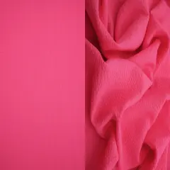 1 Yard Solid Popcorn Woven Fabric, 56/57&Prime; Wide Polyester Spandex Blend PINK HOT