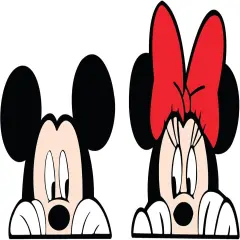 Pack of 2 Imp 156 -Peeking Micke Mouse Sticker &ndash; Vinyl Decal for Truck, and Van Bumper