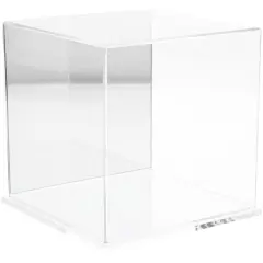 Plymor Clear Acrylic Display Case, 8" x 8" x 8" Clear (Mirrored)
