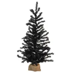 4ft Black Decorative Tree with Flexible Branches and Burlap Base for Indoor Home Decor