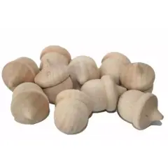 Kitcheniva 25 Pcs Natural Wooden Acorns Waldorf Fall Decor DIY